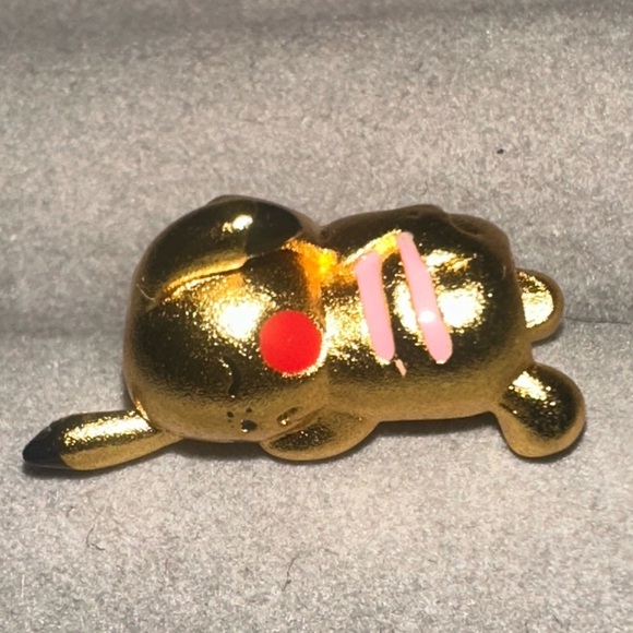 24K Gold Pokemon Sleeping Pikachu Charm Bead Pendant Anime Kawaii Pocket Monster - Picture 5 of 8